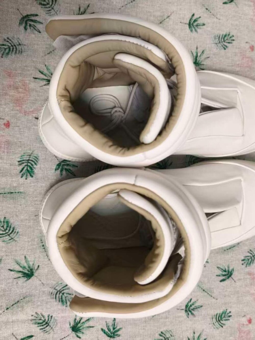 Maison Margiela White Futuristic High Top Leather Sneakers Unisex With Original - Picture 3 of 8